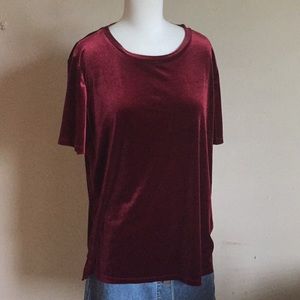 Velvet/Suede Top